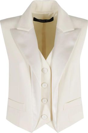 Federica Tosi Gilet con revers a lancia - Toni neutri