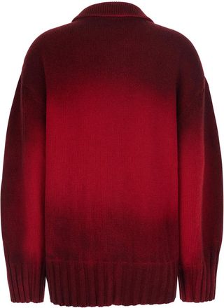 The Attico Womens Cardigan Manray Red Wool And Cashmere Wool-Cashmere Tops Wool/cashmere Top
