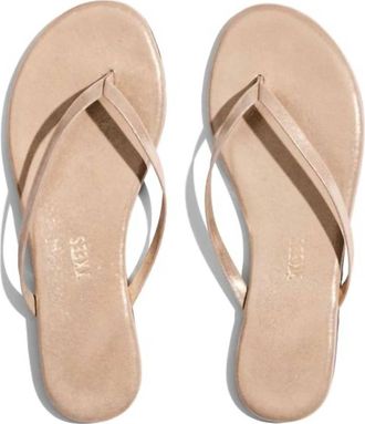 Tkees Womens Pink Pearl Metallics Sandal In Gold