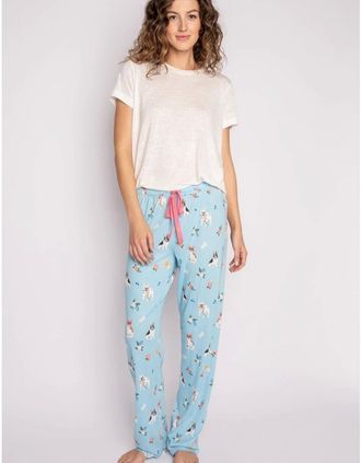 PJ Salvage Womens Salvage Playful Prints Pant - Hellblau - Size: 16 xl