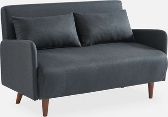 Sweeek Sof&aacute; Cama Con Patas De Madera De 2 Plazas