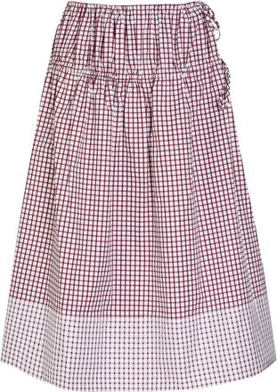 Liberowe Eve Checked Cotton Midi Skirt - Pink - XS/S (UK6-8 / XS)