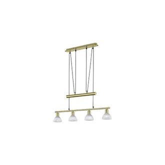 Trio Lampada Sospensione Interno con Bilanciere 4 Luci Led Ottone Levisto GD Trio