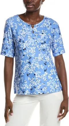 Jones New York Elbow Double Keyhole Top