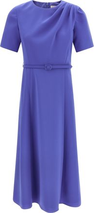 Carolina Herrera Blue Polyester Midi Womens Dress