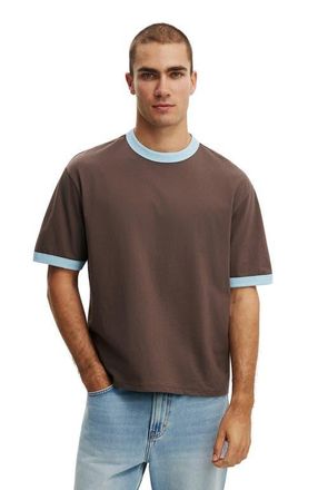 Cotton On Mens Cropped Fit T-Shirt in Washed Chocolate Powder Blue at Nordstrom, Size X-Small