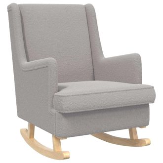 vidaXL Mecedora Gris Claro 62 X 80 X 85 Cm Boucl&eacute; Vidaxl