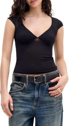 BDG Je TAime Cap Sleeve Top in Black at Nordstrom Rack, Size X-Small