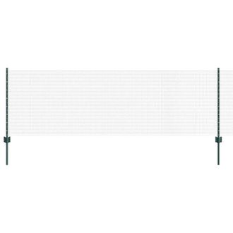 Berkfield Home Welded Wire Fence with 5 U Posts Green 0.8x10 m Steel