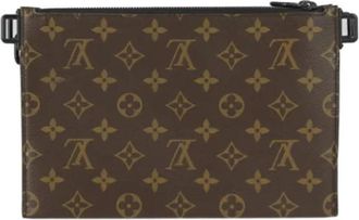Louis Vuitton Tweedehands Canvas Louis Vuitton tassen - Dames - Vintage Clutch - Zwart - ONE Size - Vintage