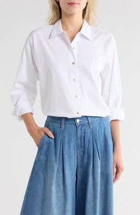 L'agence Ripley Oversize Button-Up Shirt in White at Nordstrom Rack, Size Large