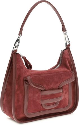 Pierre Hardy Womens Alpha Day Miss Leather Shoulder Bag Suede Calf Carmine Burgundy Bos Taurus