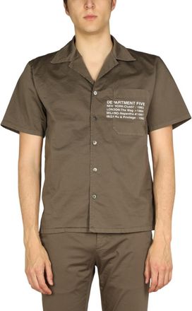 Department Five Brown Regular Logo Shirt