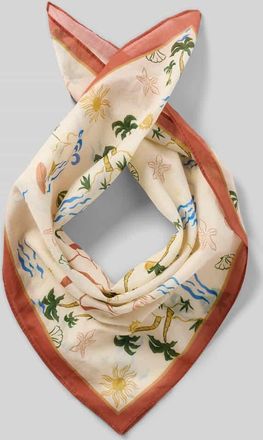 Jake*s Casual Bandana in quadratischem Design in Ecru, Gr&ouml;&szlig;e 1