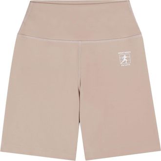 Sporty & Rich Runner Box cycling shorts - women - Nylon/Spandex/Elastane - L - Neutrals