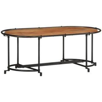 vidaXL Mesa De Centro Madera Maciza Acacia 110x55x40 Cm Vidaxl