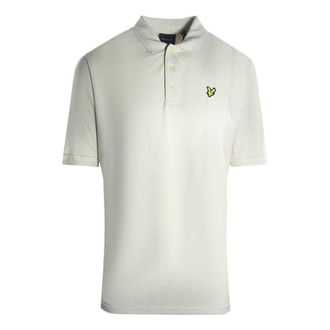 Lyle & Scott Heren poloshirt met gestreepte textuur (Lichte mist)