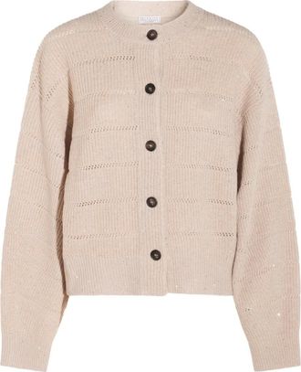Brunello Cucinelli Cardigan in maglia - Toni neutri