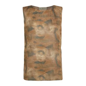 Cortana Lil- top de ramio taiyo print- - Tops - Mujer - Marr&oacute;n - 2XS