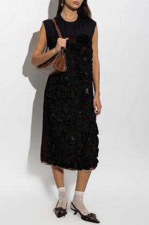 Marni Long Dress With Embellishments, Womens, Black