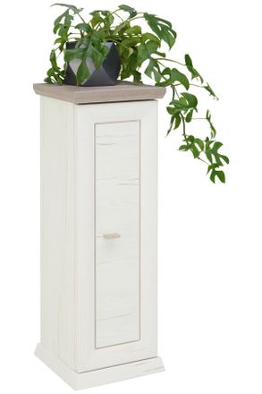 Homin Blumenst&auml;nder, Grau, Wei&szlig;, Holzwerkstoff, 30x85x30 cm, Wohnzimmer, Wohnzimmertische, Blumenst&auml;nder, Sonstige Blumenst&auml;nder