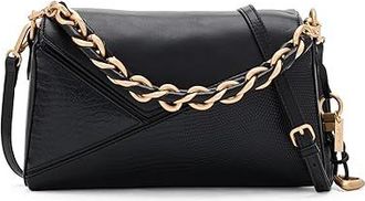 Aldo Leylanii Satchel Womens Handbags Black Overflow, Polyurethane