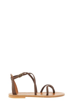 K.Jacques Brown Katano Leather and Suede Sandals