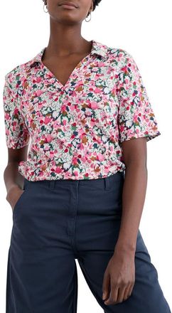 Seasalt Cornwall Misty Sky Organic Cotton Blend Shirt in Blossom Sketch Chalk at Nordstrom Rack, Size 10 Us / 14 Uk