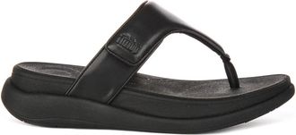 FitFlop Zwarte F-mode Go Sandalen Vrouwen - Dames - Slippers - Zwart - 37 EU - Leer - Schoenen