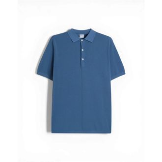 Aspesi Polo Shirts, male, Blue, Size: XL Polo Cotone Piquet Tinto Capo