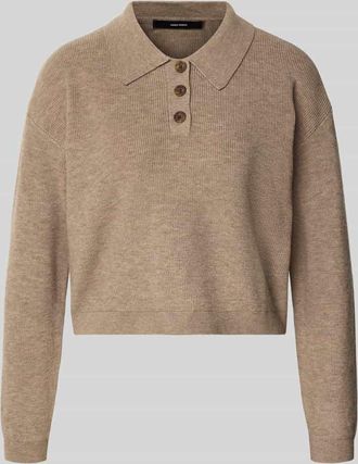 Vero Moda Regular Fit Pullover mit Polokragen Modell EXCITING in Sand, Größe XL
