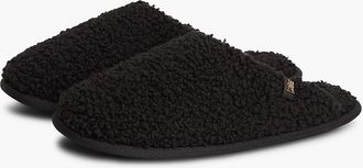 Tommy Hilfiger Womens Faux Shearling House Slipper - Black - XL