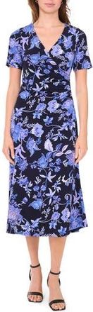 Halogen Ruched Midi Dress in Classic Navy at Nordstrom Rack, Size Xx-Large