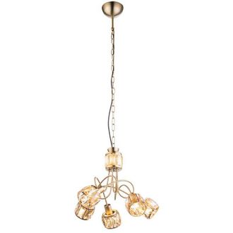 Globo Lighting Lampada a sospensione a led mero 1 spot con anello in ottone a led incluso color oro ambra
