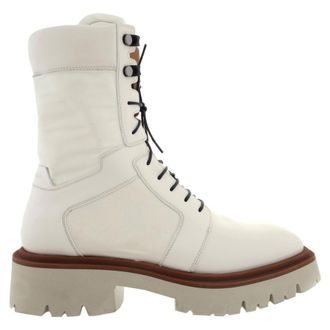 Ferragamo Franklyn Leather Lace-Up Combat Boots, Size 9 EE