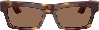 Oliver Peoples 0ov5607su Bold Tortoiseshell Rectangular Sunglasses with Chunky Frame