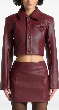 Mani&egrave;re De Voir Ania pebbled jacket - Red