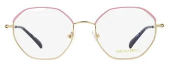 Emilio Pucci EP5169 Slim Geometric Eyeglasses - Gold