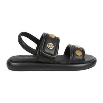 Pinko Flat Sandals, female, Black, Size: 10 US Fiona 01 Sandal