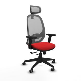 Piqueras y Crespo Silla De Oficina Piqueras Y Crespo Cilanco Rojo Similpiel Malla