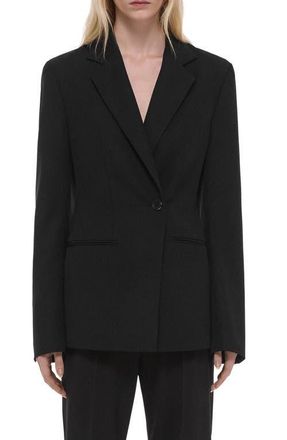 Helmut Lang Cutaway Wool Blazer in Black at Nordstrom, Size 00