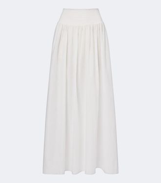 Montce Swim Millie cotton poplin maxi skirt