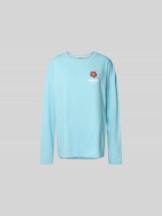 Kenzo Longsleeve mit Label-Print in Aqua, Gr&ouml;&szlig;e XS