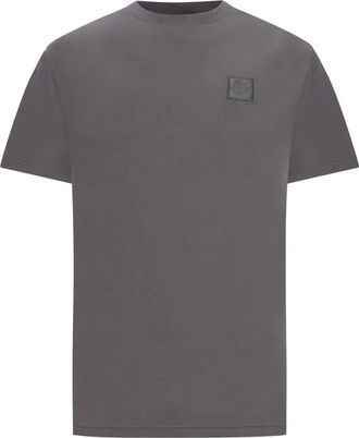 Stone Island T-shirt met logopatch - Grijs