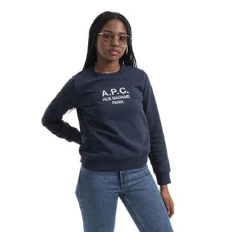 A.P.C. Sweatshirt - Dames - Sweatshirts - Blauw - S - Katoen - Hoodies & sweatvesten