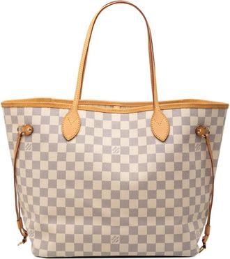 Louis Vuitton Damier Azur Ivory White Pvc Leather Shoulder Bag Tote Bag (Pre-Owned)