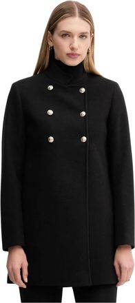 Gaud&igrave; Jassen, Dames, Zwart, M, Leer, Double-Breasted Coat