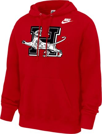 Nike Houston Cougars Club Nike Mens Football Fleece Pullover Hoodie in Red | M31233P394UNHO-RED
