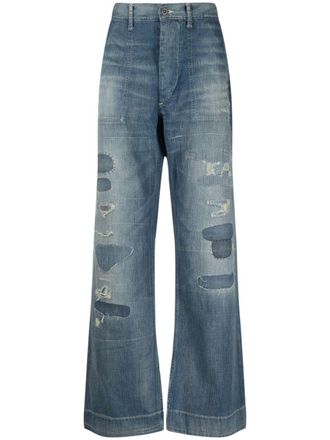 Polo Ralph Lauren distressed straight-leg denim - Blue