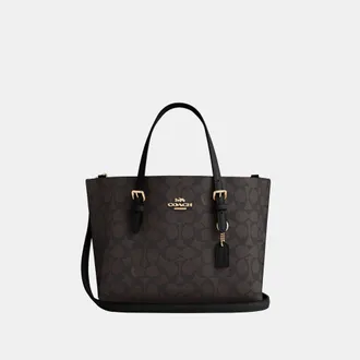 Coach Womens Mollie Tote 25 in Signature Canvas - Beige - One Size